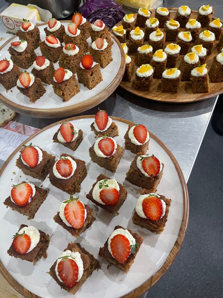 Desert canapes on large platters