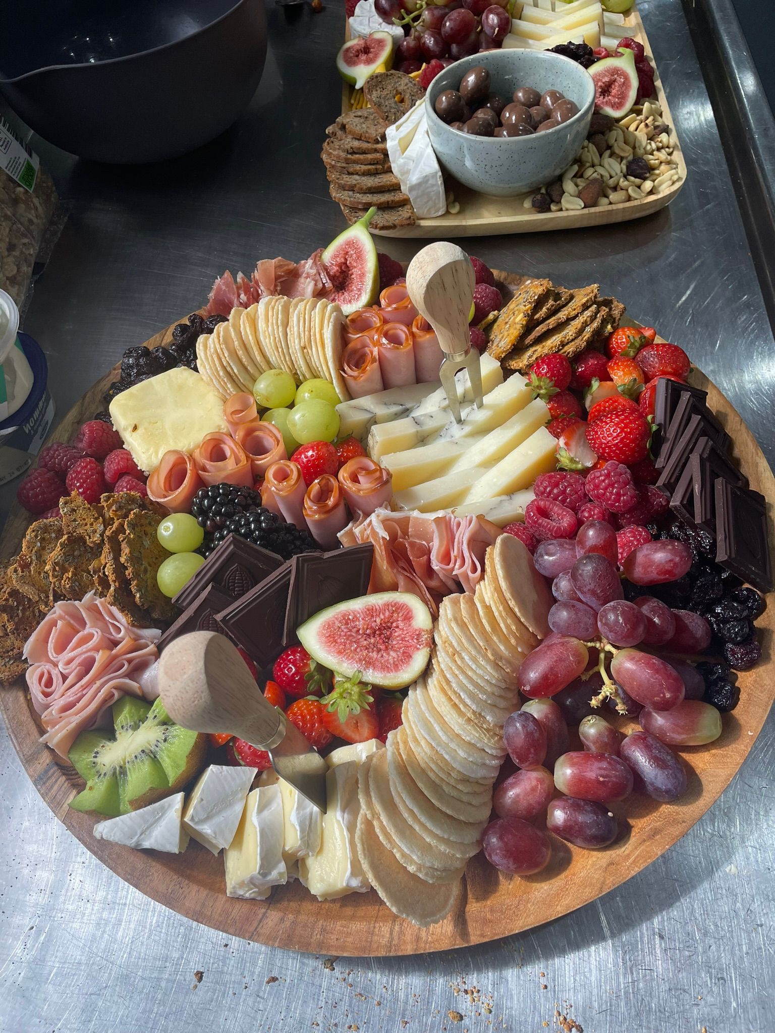 Cheese board style grazing platter.